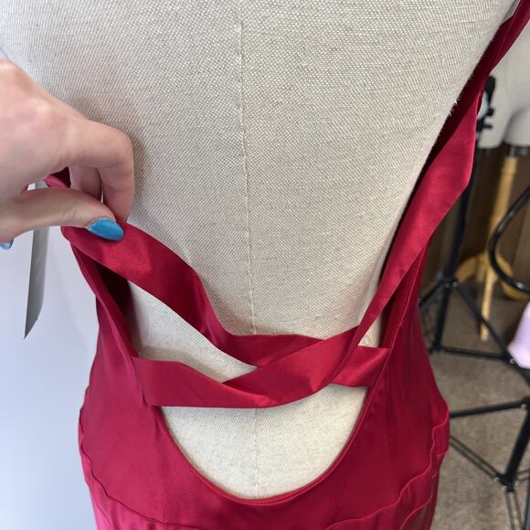 Red Satin Dress ASO How To Lose a Guy in 10 Days Formal Maxi NWT 12P - Picture 7 of 13